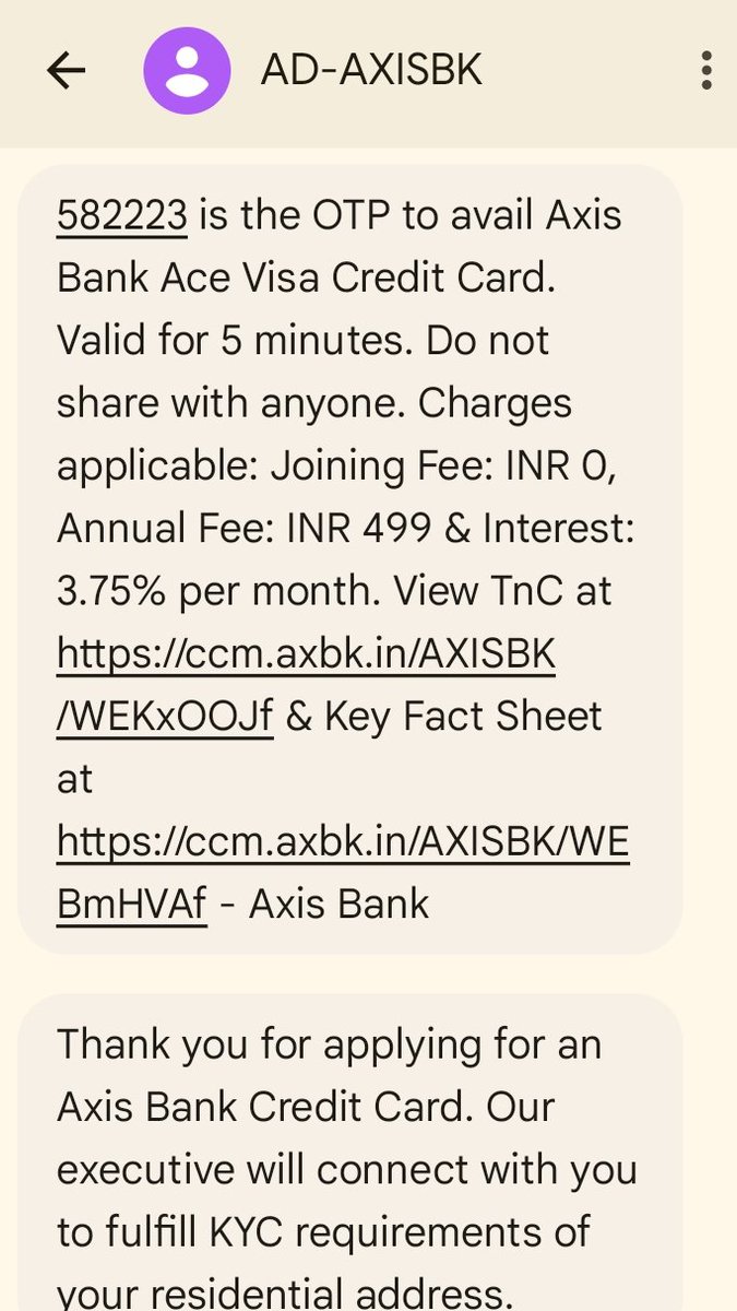Tasneement's tweet photo. @AxisBank @RBI this is what they say before and after the application. From zero charges to 499 annually in no time. Misleading advertisement https://t.co/ZRJj89RffE