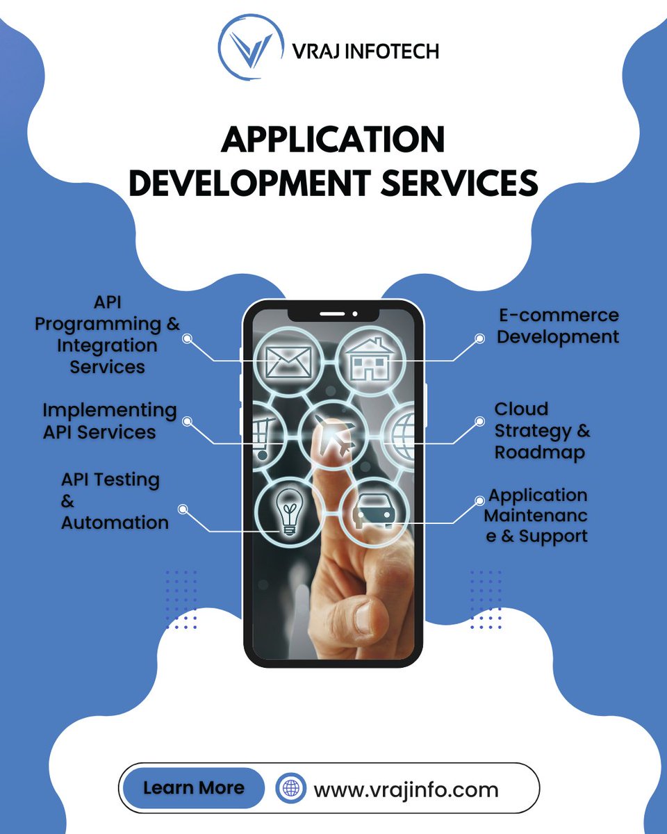🚀 Boost Your Business with Expert Application Development!
Vraj Infotech offers:
✅ API Programming &amp; Integration
✅ E-commerce Development
✅ Cloud Strategy &amp; Roadmap
💻 Let’s build the future together! 🌐 vrajinfo.com
#ApplicationDevelopment #TechSolutions