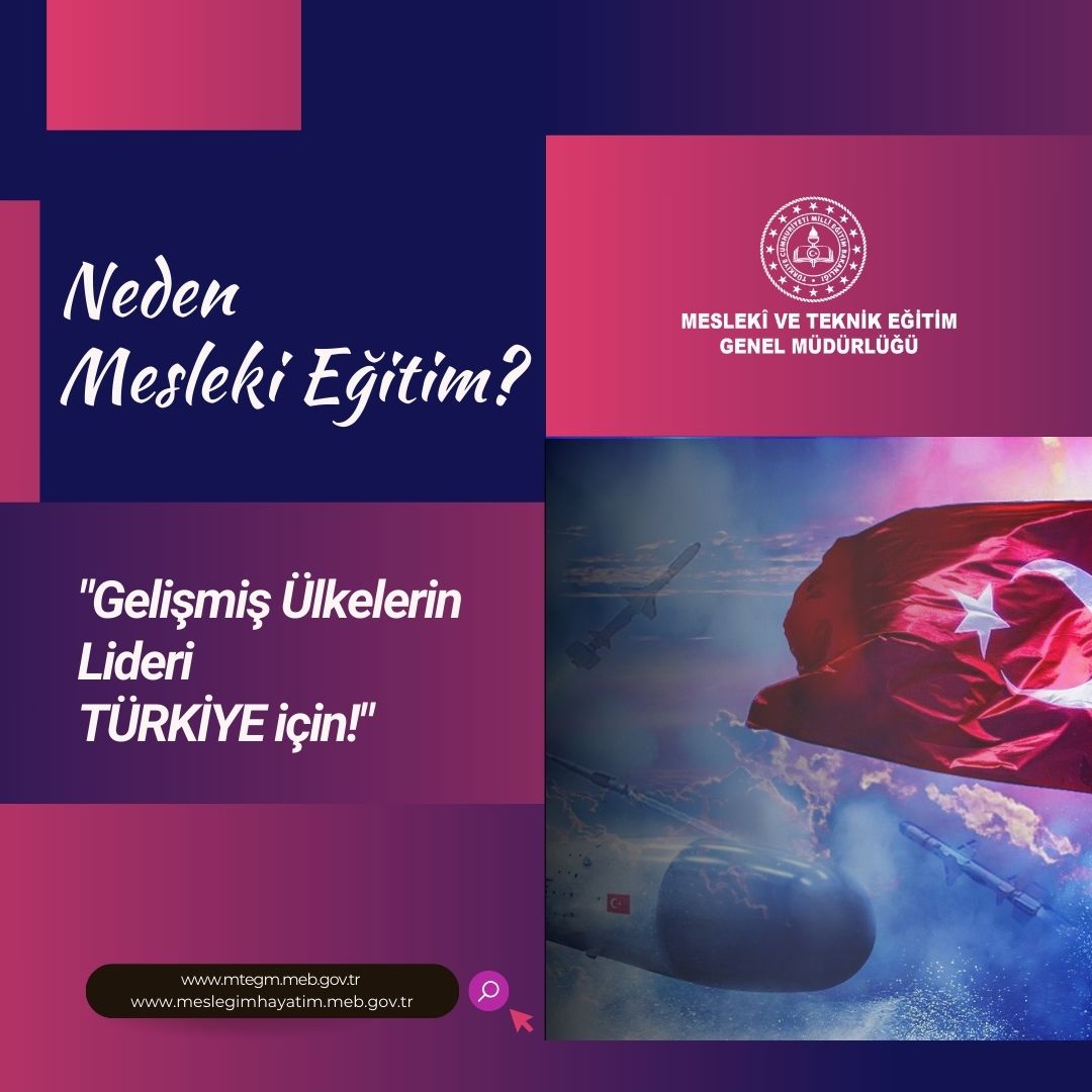 Meslekî ve Teknik Eğitim Genel Müdürlüğü (@tcmeb_mtegm) on Twitter photo Milli Eğitim Bakanlığı Mesleki ve Teknik Eğitim Genel Müdürlüğümüzce"Mesleki ve teknik eğitimi milli bir sorumluluk'' olarak görüyoruz.Eğitimin Yüzyılı Maarif Modeli kapsamında önceliğimiz meslek ahlâkına ve meslekî değerlere sahip bireyler yetiştirmektir.
<a href="/tcmeb/">Millî Eğitim Bakanlığı</a> <a href="/_Ali_KARAGOZ/">Dr. Ali KARAGÖZ</a> Milli Eğitim Bakanlığı Mesleki ve Teknik Eğitim Genel Müdürlüğümüzce"Mesleki ve teknik eğitimi milli bir sorumluluk'' olarak görüyoruz.Eğitimin Yüzyılı Maarif Modeli kapsamında önceliğimiz meslek ahlâkına ve meslekî değerlere sahip bireyler yetiştirmektir.
<a href="/tcmeb/">Millî Eğitim Bakanlığı</a> <a href="/_Ali_KARAGOZ/">Dr. Ali KARAGÖZ</a>