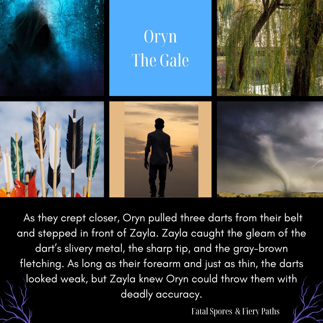 Meet Oryn from FATAL SPORES &amp; FIERY PATHS! They’re Zayla’s sibling, fiercely protective of her, and a wanderer (for reasons 👀👀). 

OUT MARCH 15, 2025!!
