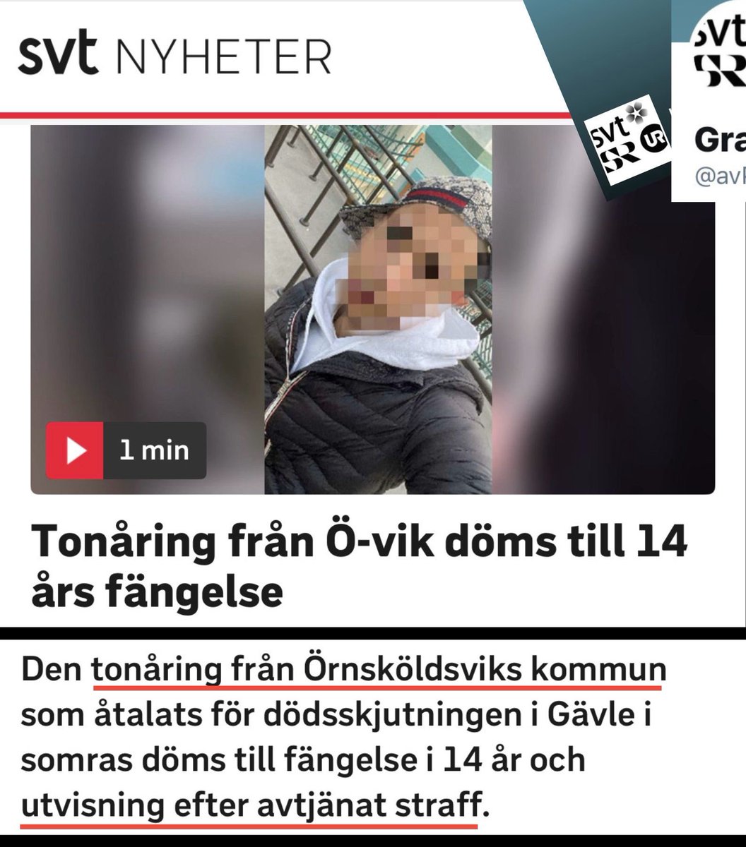 Nej @SVT, uppenbarligen är dömde mördaren inte ”från Örnsköldsvik” eftersom han döms till utvisning

@SVTNyheter #journalistik SVT: Tonåring från Örnsköldsvik dömd till 14 års fängelse för dödsskjutning i Gävle svt.se/nyheter/lokalt…