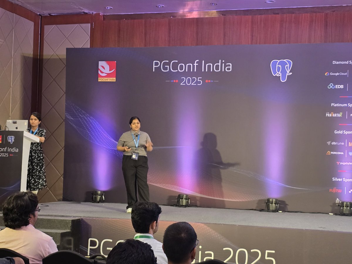PostgreSQL India (@pgconfindia) on Twitter photo Ramya Bhat and Shalaka Dengale from <a href="/awscloud/">Amazon Web Services</a> presenting building scalable APIs: PostGreSQL meets GraphQL at <a href="/PGConfIndia/">PostgreSQL India</a>.
#PostgreSQL #PGConfIndia Ramya Bhat and Shalaka Dengale from <a href="/awscloud/">Amazon Web Services</a> presenting building scalable APIs: PostGreSQL meets GraphQL at <a href="/PGConfIndia/">PostgreSQL India</a>.
#PostgreSQL #PGConfIndia