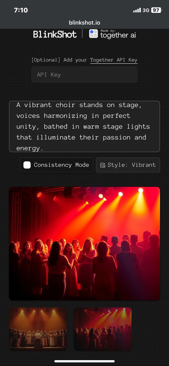 PenielOsei's tweet image. As part of my #ALX_AiSk project, I dived into BlinkShot by @togetherAI—bringing moments to life with AI! This choir, bathed in golden stage lights, feels almost alive. The fusion of tech and art never ceases to amaze me! What do you think? #AI #TechMeetsCreativity