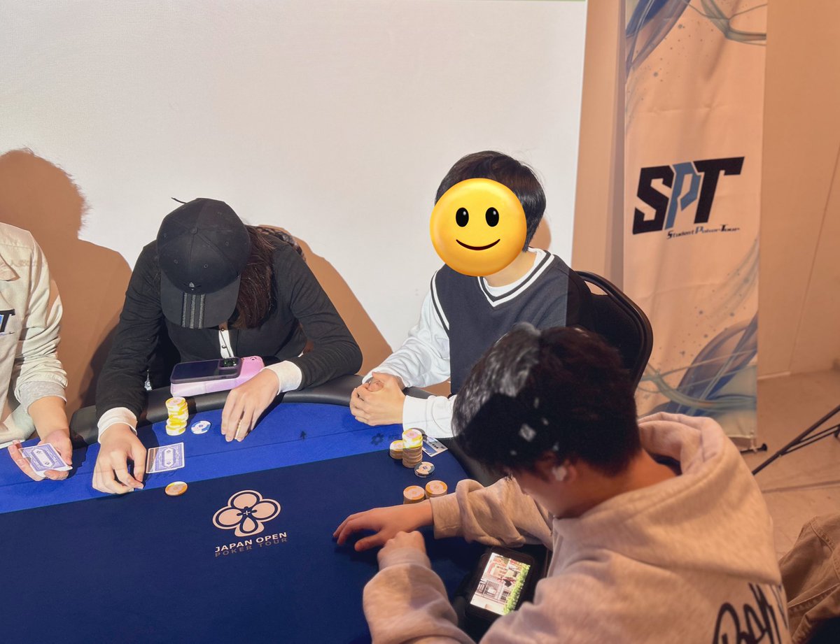 nit_npc's tweet image. #SPT  #1 MainEvent出てます！
現在メンバー1人生き残っており、
他メンバーはTag戦出る予定です
勝つぞ！！！  #サークル  #ポーカー #日工大
