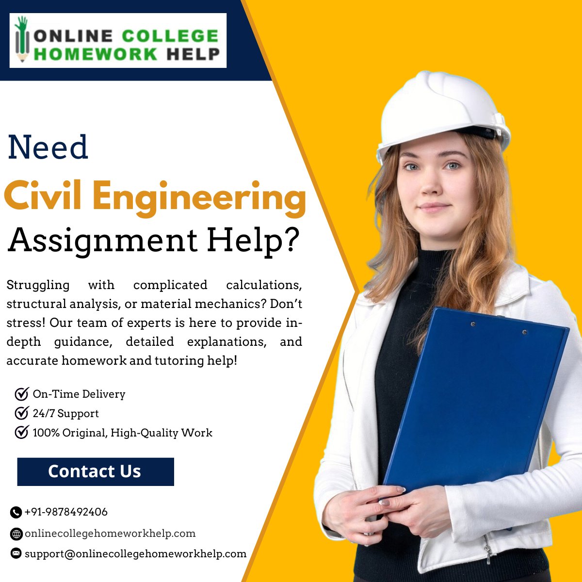 Onlinechwhelp's tweet image. 🏗️ No Time for Your Civil Engineering Assignments? 

✅+91-9878492406
📩support@onlinecollegehomeworkhelp.com
🌐onlinecollegehomeworkhelp.com/civil-engineer…

 #civilengineeringhomeworkhelp #civilengineeringtutoringhelp #autocadcivilengineering #civilengineeringassignmenthelp