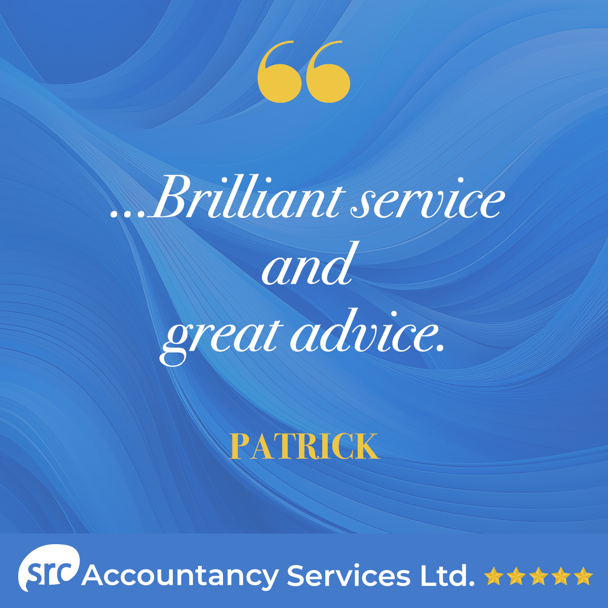 SRCAccountancy's tweet image. ⭐️⭐️⭐️⭐️⭐️ …Brilliant service and great advice. ⭐️⭐️⭐️⭐️⭐️
“SRC and the team have been my accountants for 10 years.
Brilliant service and great advice.”
Patrick
Call on 01384 403500

Making Tax Easy…
#Accountants #taxadvice #TaxReturn #Stourbridge
srcaccountants.co.uk