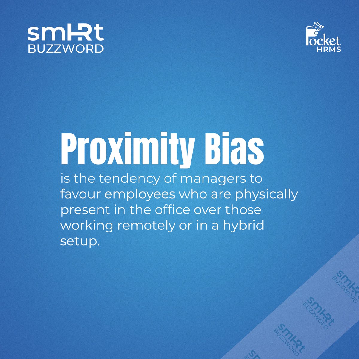 PocketHRMS's tweet image. Get yourself updated with the smHRt buzzword of the week &quot;Proximity Bias&quot;

Know more: pockethrms.com/hr-terms/proxi…

#smHRtBuzzword #WordoftheWeek #ProximityBias #PocketHRMS