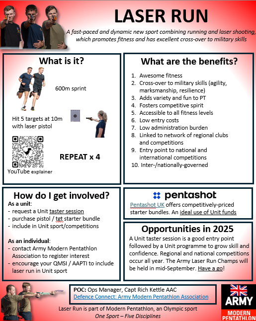 This is Laser Run...and this is how to get involved

Sign up and have a go with <a href="/army_modernpent/">Army Modern Pentathlon Association</a> 

#laserrun
<a href="/ArmySportASCB/">Army Sport</a> 
<a href="/BritishArmy/">British Army 🇬🇧</a> 
@pentathlongb