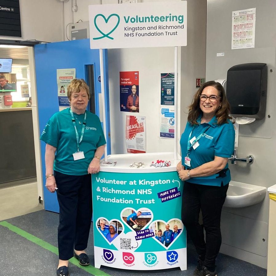 Look out for our volunteers who are at Teddington Memorial Hospital today, spreading the word about ways to get involved in supporting our Trust, including volunteering, fundraising, or becoming a Foundation Trust member 💙

kingstonandrichmond.nhs.uk/get-involved