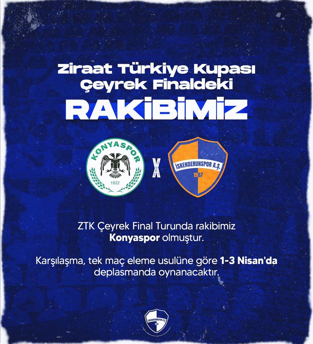 🟠🔵 Ziraat Türkiye Kupası’nda çeyrek finaldeki rakibimiz Konyaspor oldu ✅ 

Merhaba, sevgi ve hoşgörünün; Hz. Mevlana’nın şehri Konya 👋 <a href="/konyaspor/">TÜMOSAN Konyaspor</a>