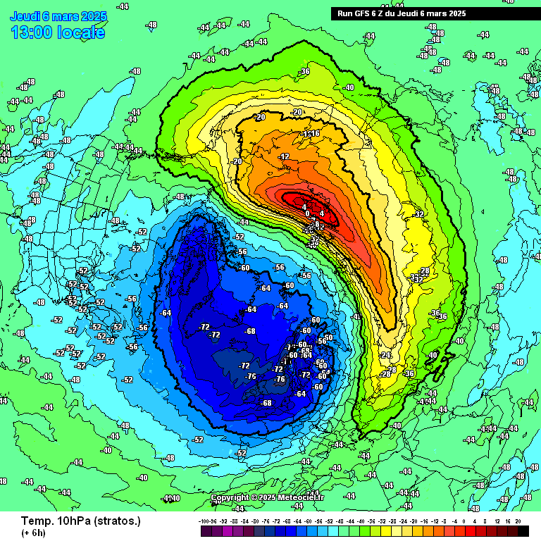 GavinPartridge's tweet photo. A major SSW (Sudden Stratospheric Warming) event is currently moving out of Siberia and into the Arctic. This warming is expected to reverse zonal winds at 10hpa, 60N, in the next few days and will therefore be a technical SSW.

A response in the troposphere through northern blocking will typically take a couple of weeks so a colder end to March/beginning of April is possible but not guaranteed.