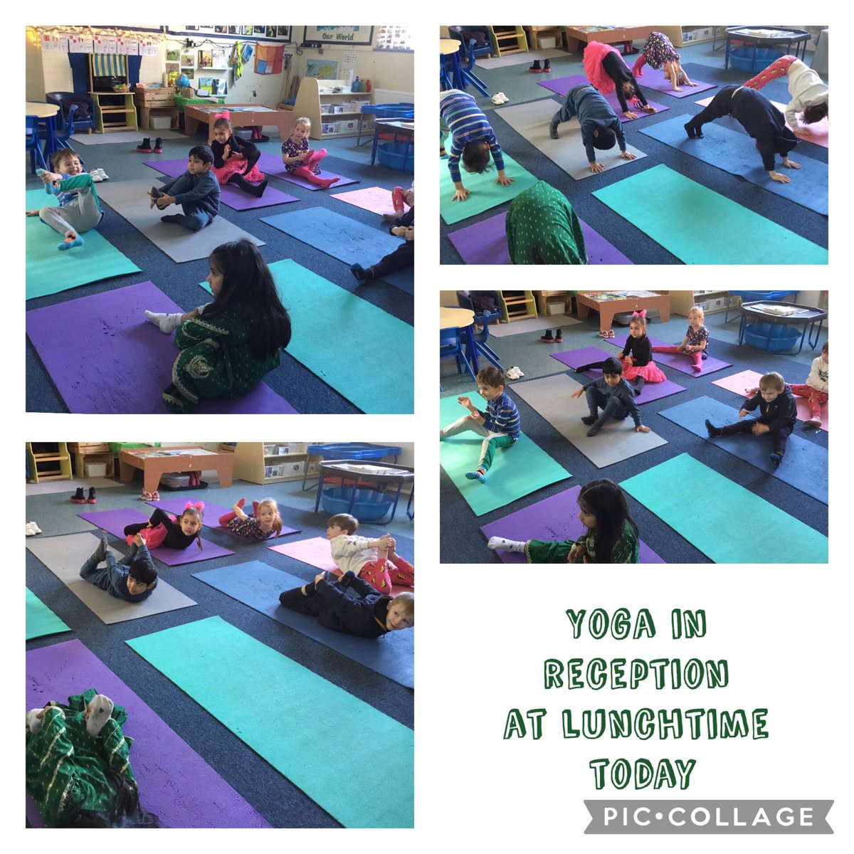 It’s another yoga lunchtime in Reception today 😃
