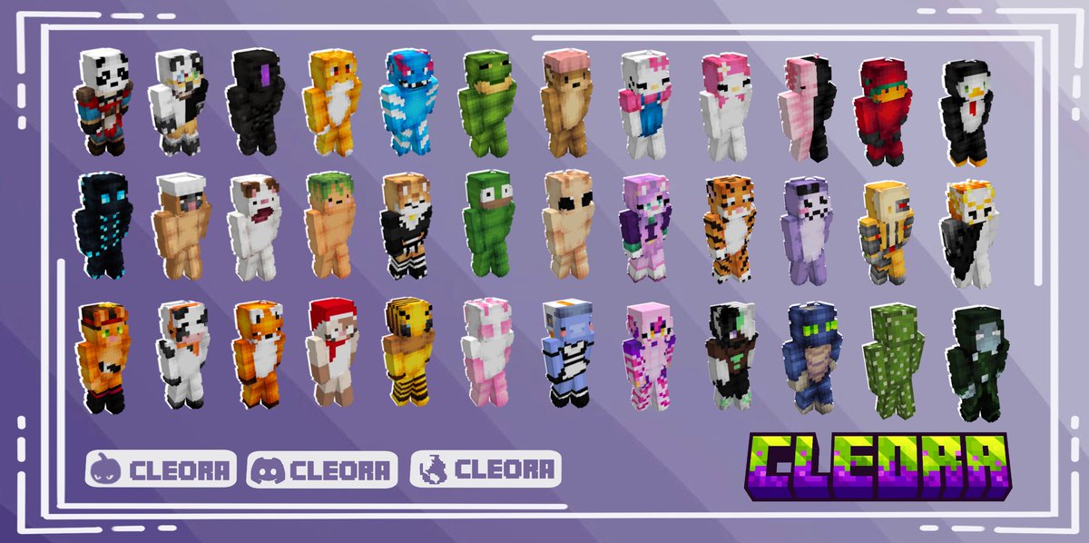 RealCleora's tweet image. Any Minecraft vtubers and streamers need a new Minecraft skin? 👀
I do OCs, avi’s, fursona/sonas, furry & more. Both bedrock & java compatible!
#minecraft #vtubers #minecraftjava #minecraftbedrock #bedrock #minecraftvtubers #streamers #minecraftstreamers #minecraftroleplay…
