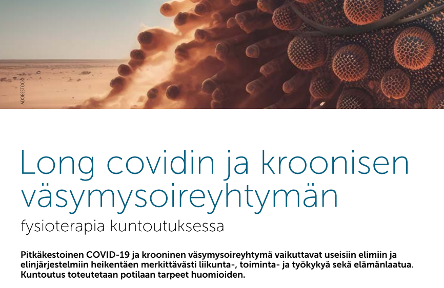 Uusimmassa Fysioterapia-lehdessä on julkaistu artikkelimme long covidin ja kroonisen väsymysoireyhtymän (ME/CFS) fysioterapiasta. 

Linkki artikkeliin alla 👇

(Artikkeli jaetaan Fysioterapia-lehden luvalla)

#longcovid #MECFS