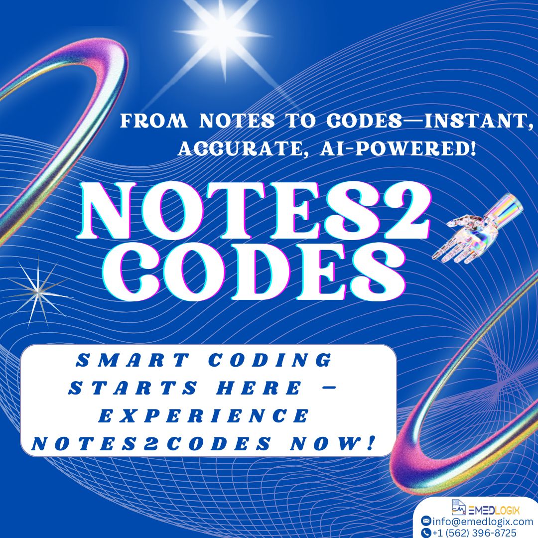 emedlogix's tweet image. Unlock AI-Powered Medical Coding with Notes2Codes!
Transform handwritten &amp;amp; digital notes into accurate ICD-10 &amp;amp; HCC codes with 95%+ precision—fast, seamless &amp;amp; error-free. Ad-free &amp;amp; free of cost!
 Try Now: nlp.emedlogix.com/icd-search/#/n… 
#AIinHealthcare #MedicalCoding