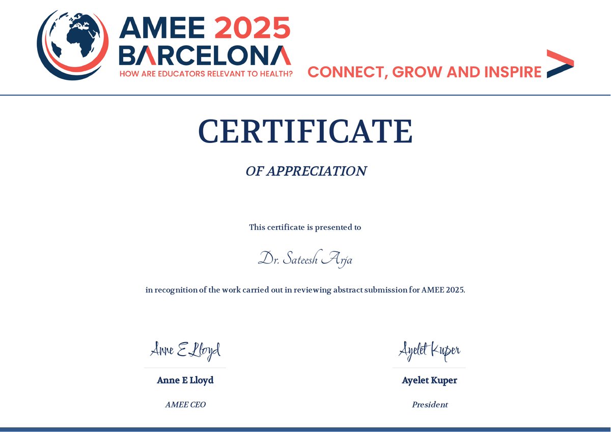 Happy Thursday. This token of appreciation from An International Association for Medical Education #AMEE made my Thursday. #meded #mededucation #abstractart #reviewer