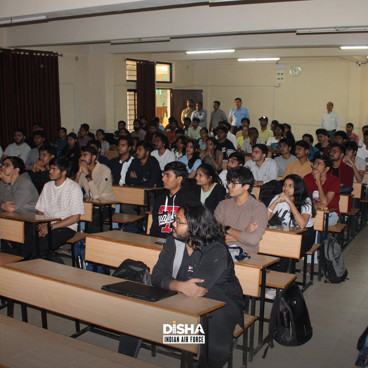 CareerinIAF's tweet photo. On 28 January 2025, IPEV Drive XV reached IIIT Vadodara, inspiring the next generation to aim high!
Here’s how it went >>
Want us to visit your campus next? Drop your university’s name in the comments!
#DISHA #DISHAbyIAF #DISHAbyIndianAirForce #CareerInIAF #IPEV #IAF https://t.co/k0e5RPHaYs