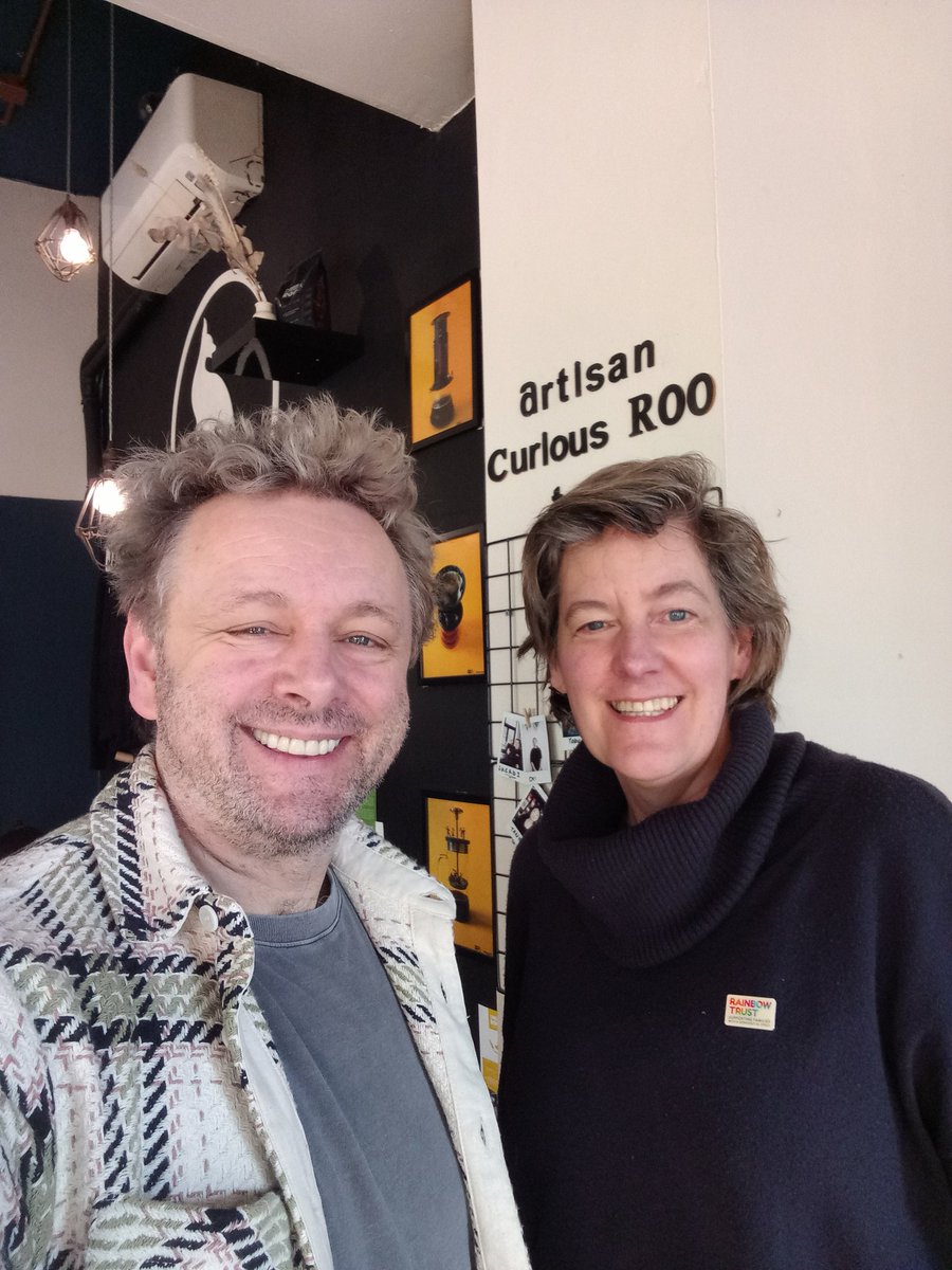Zillah Bingley (@zillahbingley) on Twitter photo What an absolute pleasure to meet the incredible and exceptionally generous <a href="/michaelsheen/">michael sheen 💙</a> this morning and tell him about the work of <a href="/RainbowTrustCC/">Rainbow Trust Children’s Charity</a> supporting families with a child with a life threatening illness across the country. What a charming man. What an absolute pleasure to meet the incredible and exceptionally generous <a href="/michaelsheen/">michael sheen 💙</a> this morning and tell him about the work of <a href="/RainbowTrustCC/">Rainbow Trust Children’s Charity</a> supporting families with a child with a life threatening illness across the country. What a charming man.