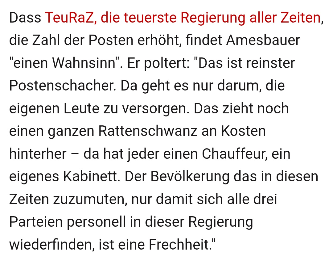 Hannes Amesbauer kritisiert Chauffeure bei der Bundesregierung, hat aber kein Problem mit seinem eigenen inkl. privater Nutzung für Familie. Klassisch blau.