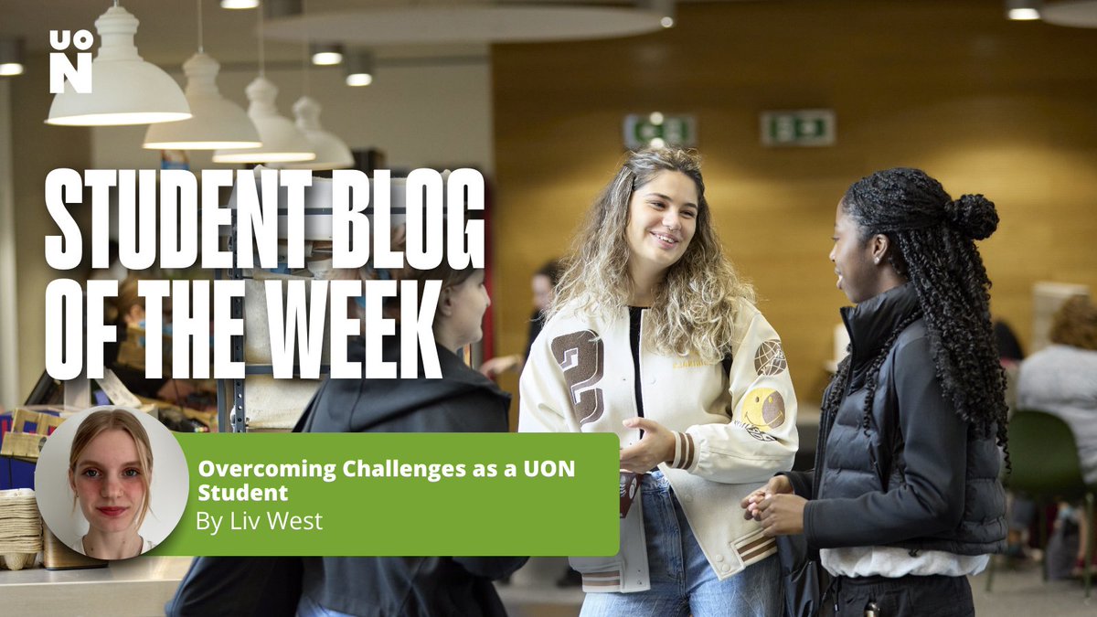 studying at university brings all sorts of opportunities and challenges that help us grow. In our blog of the week Liv talks about how UON supports students through their transition to and through university

Read it here: ow.ly/Wkp150VbHg8

#UON #BlogOfTheWeek #StudentBlog