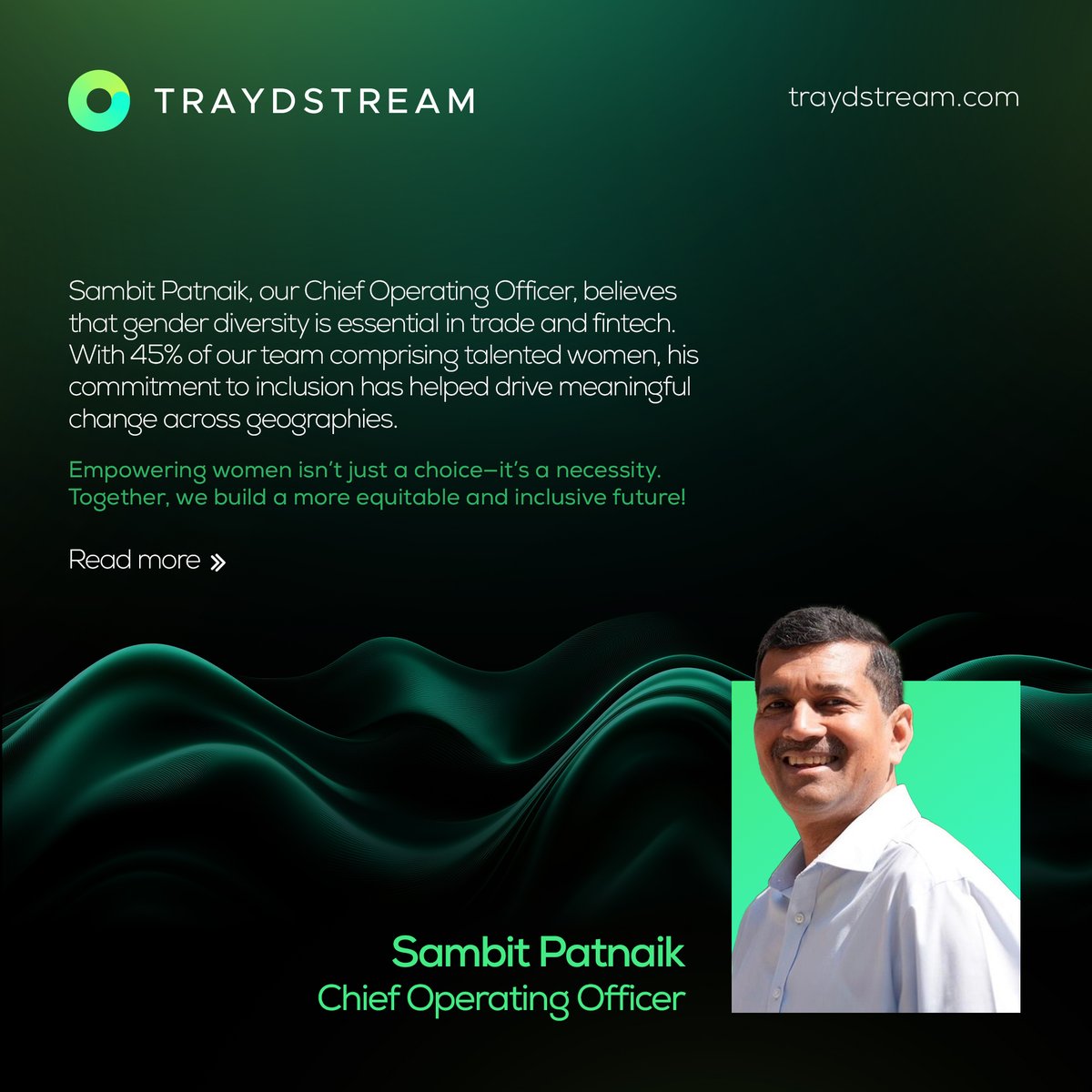 traydstream's tweet photo. Empowering women is a necessity! With 45% of our team being talented women, Traydstream is committed to fostering inclusion in trade and fintech.

Read more: https://t.co/2rQmy8ephC

#WomensDay #GenderDiversity #Empowerment #Traydstream https://t.co/VfxWodF3OY