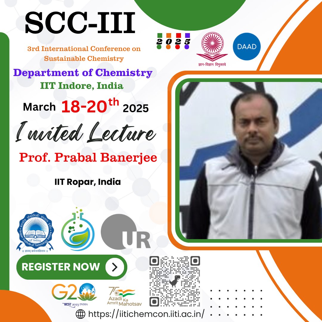 Dr. Debayan Sarkar (@debayandr) on Twitter photo 🌞🌟💫We're thrilled to present the impressive lineup of Invited Speakers for #SCC-III,2025! Prof. Ravi P. Singh <a href="/ccsl_iitd/">The Ravi P Singh Group</a> from <a href="/iitdelhi/">IIT Delhi</a>, Prof. Parthasarathi Das <a href="/MedchemIITISM/">ParthaLab_IITISM</a> from <a href="/IITISM_DHANBAD/">IIT(ISM)</a>, Prof. Saptarshi Mukherjee <a href="/saptarm_iiserb/">Saptarshi Mukherjee</a> from <a href="/iiserbhopal/">IISER Bhopal</a> <a href="/chm_iiserb/">Dept of Chemistry, IISER Bhopal</a>, Prof. 🌞🌟💫We're thrilled to present the impressive lineup of Invited Speakers for #SCC-III,2025! Prof. Ravi P. Singh <a href="/ccsl_iitd/">The Ravi P Singh Group</a> from <a href="/iitdelhi/">IIT Delhi</a>, Prof. Parthasarathi Das <a href="/MedchemIITISM/">ParthaLab_IITISM</a> from <a href="/IITISM_DHANBAD/">IIT(ISM)</a>, Prof. Saptarshi Mukherjee <a href="/saptarm_iiserb/">Saptarshi Mukherjee</a> from <a href="/iiserbhopal/">IISER Bhopal</a> <a href="/chm_iiserb/">Dept of Chemistry, IISER Bhopal</a>, Prof.