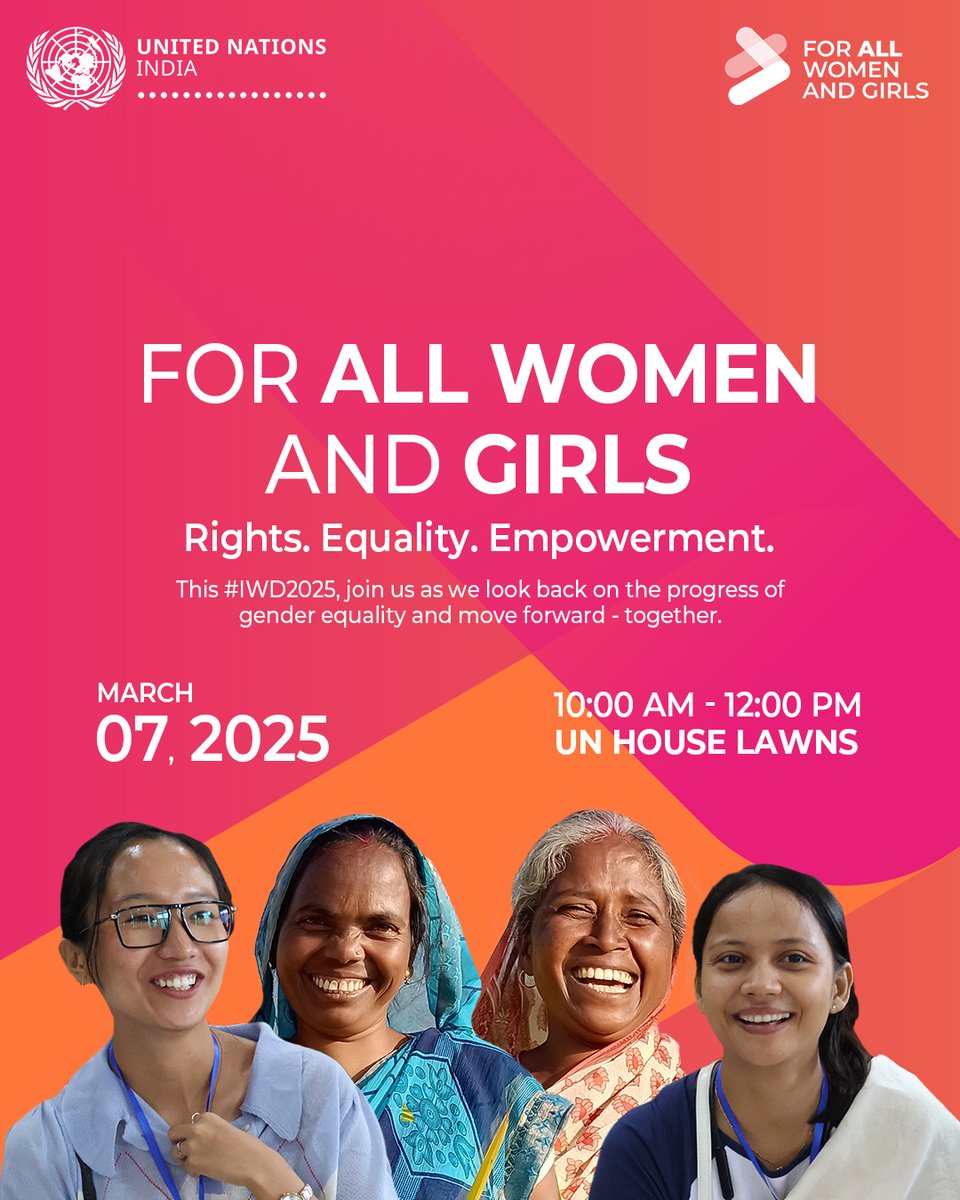 UN Women India (@unwomenindia) on Twitter photo 📢 This #IWD2025, join us for <a href="/JoshTalksLive/">Josh Talks</a> with <a href="/EU_in_India/">EU in India</a> <a href="/WeAreRangDe/">Rang De</a>, #SkilledSamaritanFoundation & <a href="/YuWaahIndia/">YuWaah (Generation Unlimited India) at UNICEF</a> activist on #SDG5! 🎤
📅 March 7, 10 AM | 📍 UN House
Plus:🛍️ CSO Bazaar – women-led initiatives,📸 Photo exhibit – 30 years of #Beijing+30🎡 Spin for Equality 📢 This #IWD2025, join us for <a href="/JoshTalksLive/">Josh Talks</a> with <a href="/EU_in_India/">EU in India</a> <a href="/WeAreRangDe/">Rang De</a>, #SkilledSamaritanFoundation & <a href="/YuWaahIndia/">YuWaah (Generation Unlimited India) at UNICEF</a> activist on #SDG5! 🎤
📅 March 7, 10 AM | 📍 UN House
Plus:🛍️ CSO Bazaar – women-led initiatives,📸 Photo exhibit – 30 years of #Beijing+30🎡 Spin for Equality