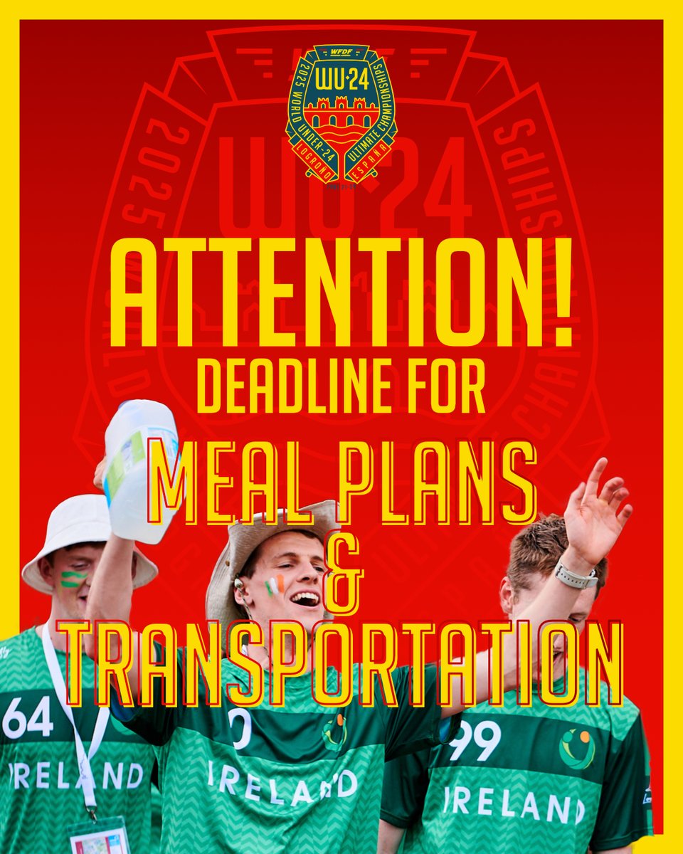 The second bulletin is out! It contains information about transportation to Logroño, meal plans, and more. Check it out because the deadlines to apply for some of these services are approaching fast!
.
.
#2025wu24
#wu24
#wfdf
#worldflyingdisc
#wfdfevents
#RoadToLogrono