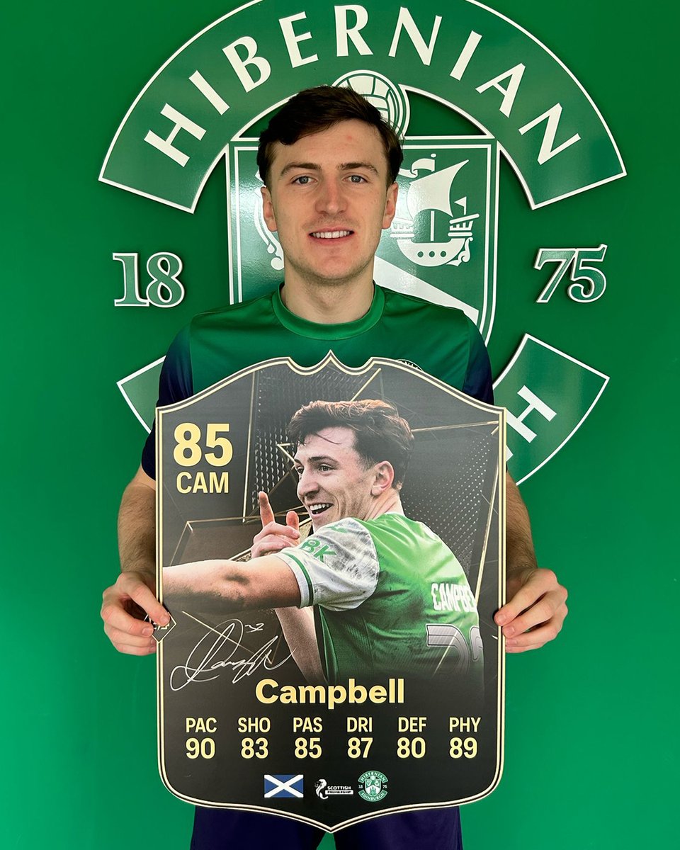 Hibernian Football Club (@hibernianfc) on Twitter photo 𝗪𝗜𝗡 Josh Campbell's signed EAFC card! 🎮⚽️
Follow <a href="/HibernianFC/">Hibernian Football Club</a> and retweet this post to enter! 𝗪𝗜𝗡 Josh Campbell's signed EAFC card! 🎮⚽️
Follow <a href="/HibernianFC/">Hibernian Football Club</a> and retweet this post to enter!