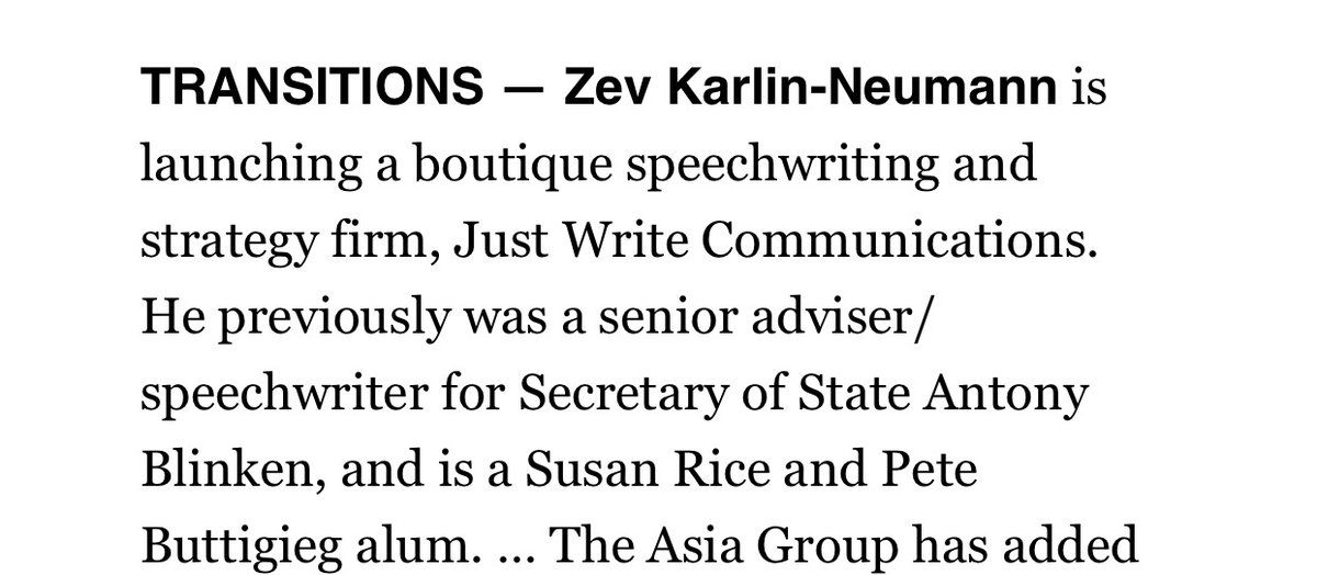 Some personal news, as they say...

In this incredibly challenging moment, I'm excited to launch JustWriteComms.com to help some of our foremost leaders tell their stories and advance their agendas. 

If you've got something to say that people should hear, let's chat!