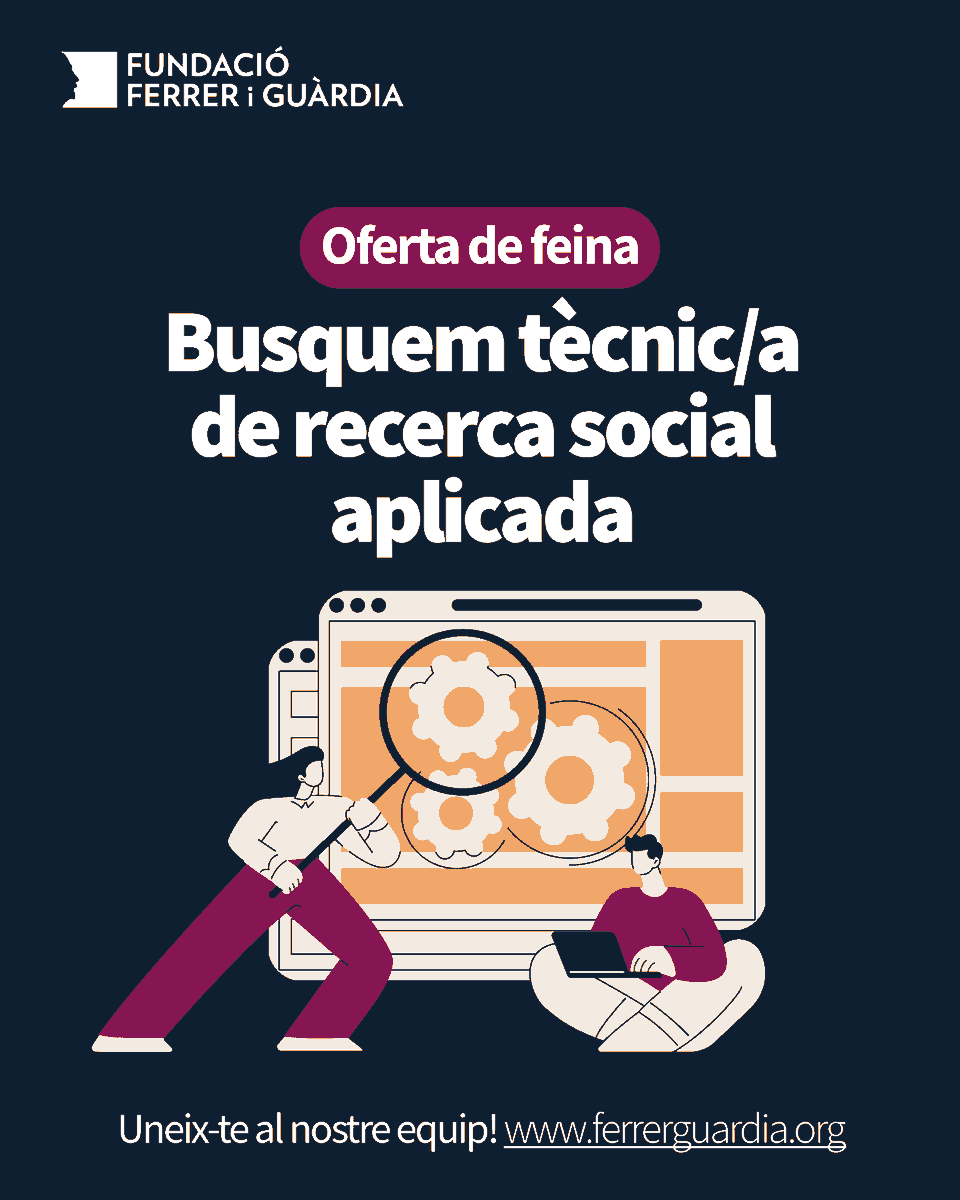 #Hiring 🚀 | #OfertaLaboral
🔍 Uneix-te al nostre equip! 📊
Obrim termini per cobrir dues places:

📅 Candidatures fins al 17 de març de 2025.
📍 Consulta l'oferta completa: ferrerguardia.org/ca_ES/jobs