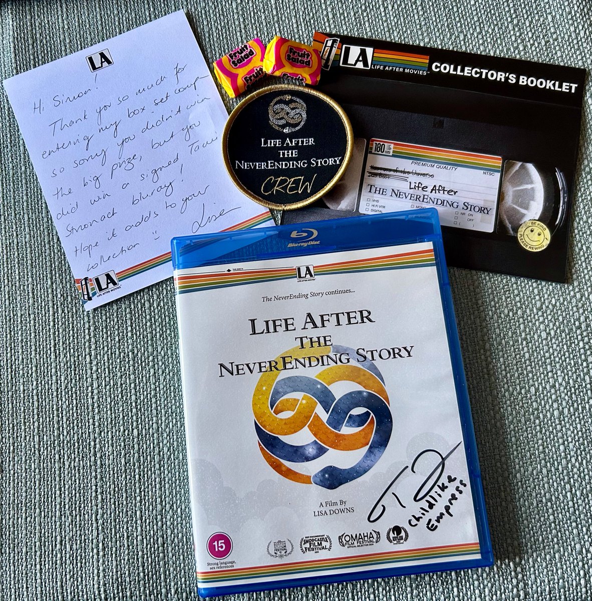 Simon Brooks (@simongbrooks) on Twitter photo Huge thanks to Lisa of <a href="/LifeAfterMovie3/">Life After Movies 🎥 📺</a> for my signed <a href="/NeverendingTami/">Tami Stronach</a> #LifeAfterTheNeverendingStory prize & goodies! 🥺❤️
So grateful and I’ll treasure these! 🎥
#LifeAfterMovies 🍿
#TheNeverendingStory ✨ Huge thanks to Lisa of <a href="/LifeAfterMovie3/">Life After Movies 🎥 📺</a> for my signed <a href="/NeverendingTami/">Tami Stronach</a> #LifeAfterTheNeverendingStory prize & goodies! 🥺❤️
So grateful and I’ll treasure these! 🎥
#LifeAfterMovies 🍿
#TheNeverendingStory ✨