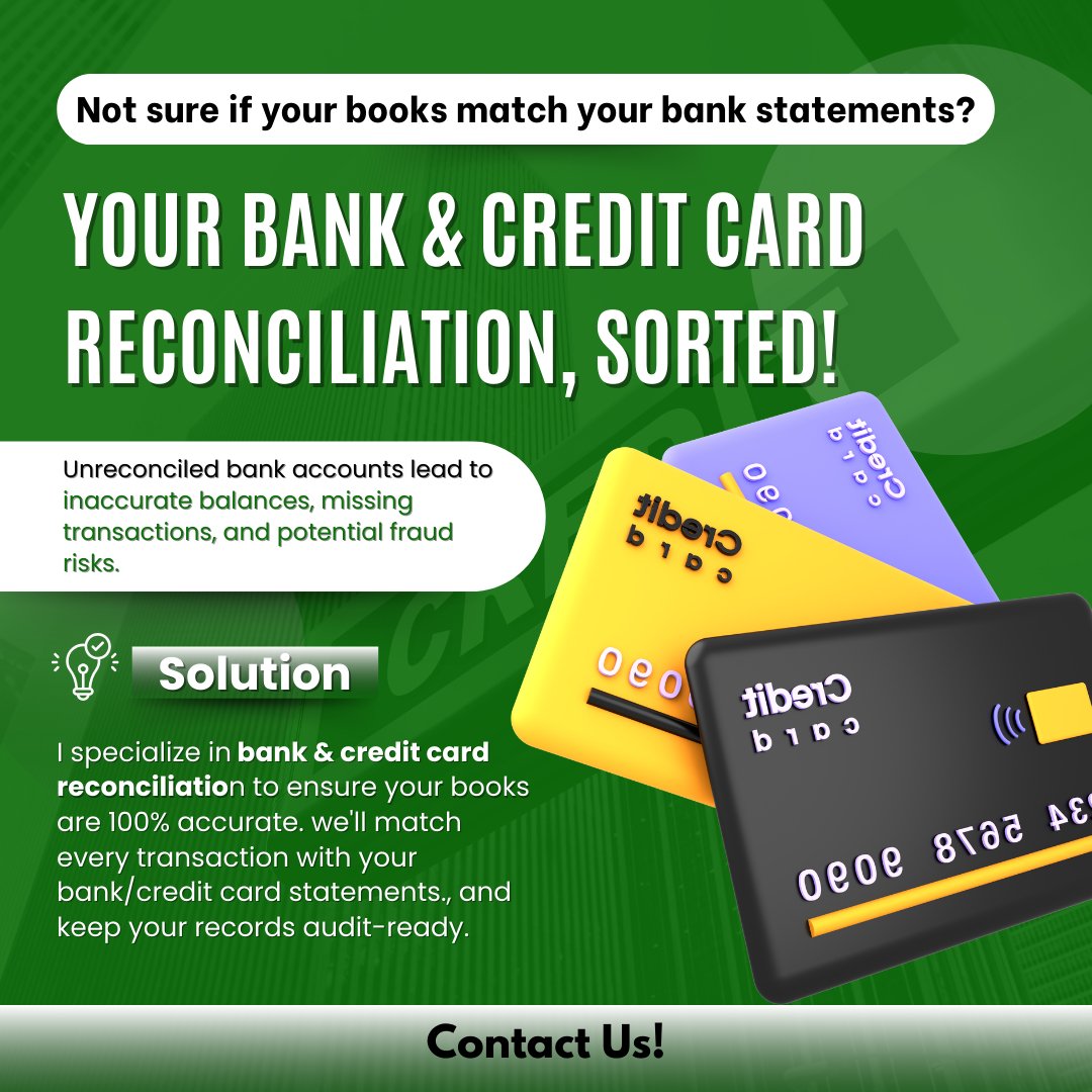 bookkeepingnest's tweet image. 📌Your Bank &amp;amp; Credit Card Reconciliation, #BankReconciliation #QuickBooksPro #SmallBusinessAccounting