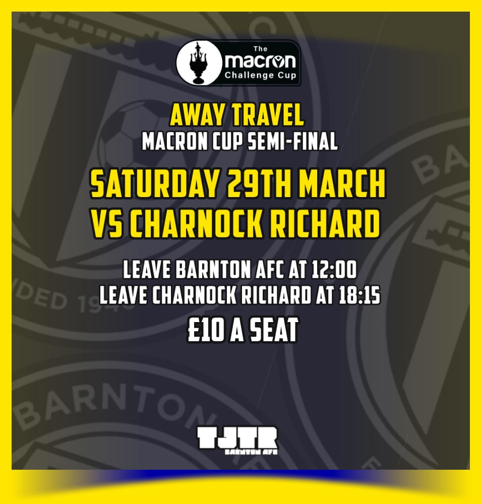 barntonfc's tweet photo. NEXT UP- Home!⚫️⚪️
📓 | Sat 8th Mar (HOME) 
🏆 | NWCFL D1S
🆚️ | Newmills FC 
🕢 | 3pm k/o
🏟 | Creative Hut Stadium 
📍 | CW8 4LH
💵 | Entrance £5, Consession £3, U16s Free
#UTV
#Bianconeri #FinoAllaFine ⚫️⚪️

Full Bar &amp; Food!

Book for our Macron Cup Semi Final away day at £10 https://t.co/OTkWEdi1Wq