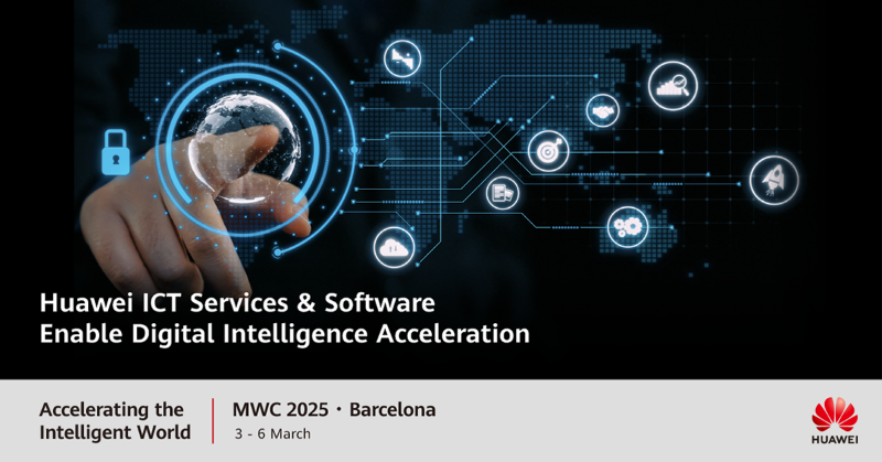 Huawei's tweet photo. At #MWC25, President of #Huawei Global Technical Service Bruce Xun unveiled five innovative ICT Services &amp; Software solutions and best practices to enable the acceleration of digital transformation. Learn more: https://t.co/yxCPk4HQGh #HuaweiNews