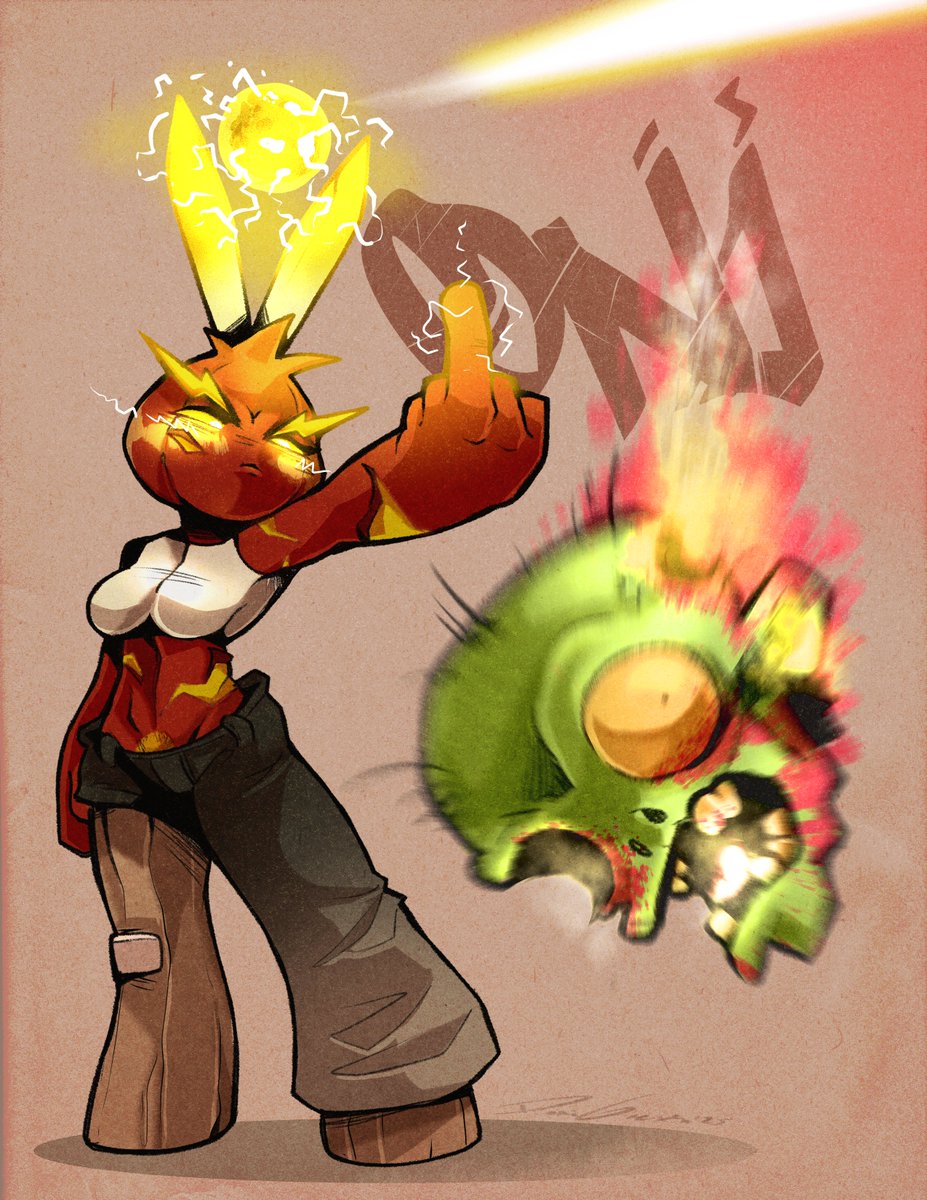 danigrex2n's tweet image. Oni the Electric Onion ⚡🧅⚡
#pvzfanart #pvzfusion #pvzsuperhybrid