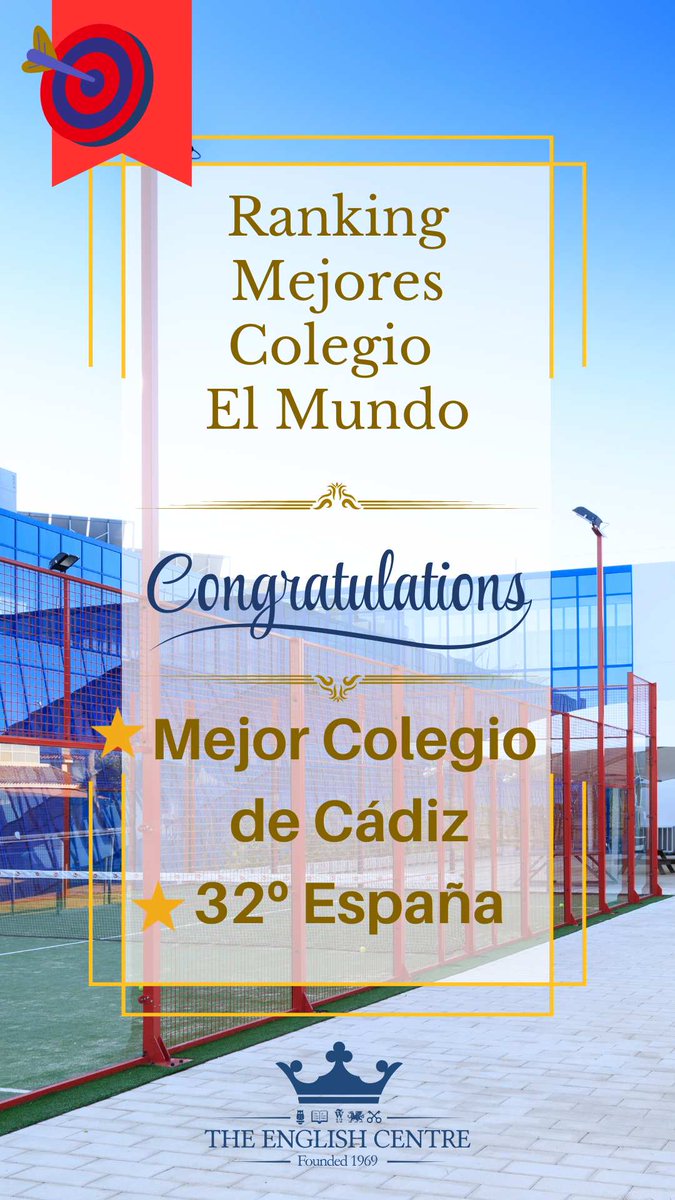 Publicado el Ranking de los mejores colegios según <a href="/elmundoes/">EL MUNDO</a>  y estamos de celebración‼️ 
🔝 la puntuación, mejorando en #Modeloeducativo, lo que nos permite mejorar además la posición en el ranking 🔼
⭐️Somos el Mejor Colegio de Cádiz y 32º de España⭐️
Felicidades a todos!!!