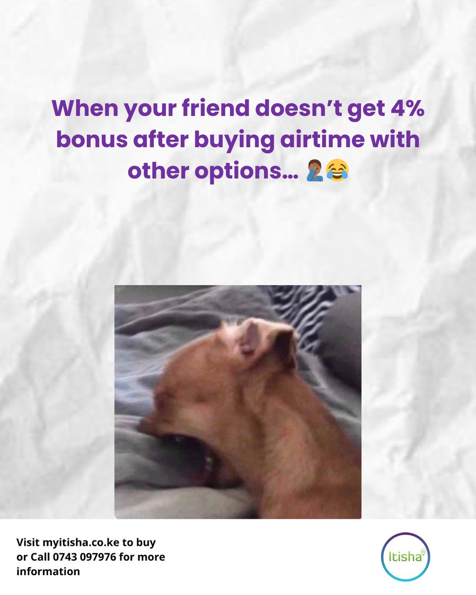 ItishaKenya's tweet photo. Itisha is the only option that gets you 4% bonus when you buy your airtime! No questions asked! 

Visit https://t.co/nbwY35XxnD to request your STK Push! 

#myitisha #itishake https://t.co/oTSaQN84mw