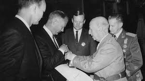 DelikatEssences's tweet photo. @NickLovesSpain Armstrong brought him a rock from the moon on his visit to Spain in 1969... He didn't know it, but Emilio had died in exile in 1967... (2/2) https://t.co/Avq20xpzDN