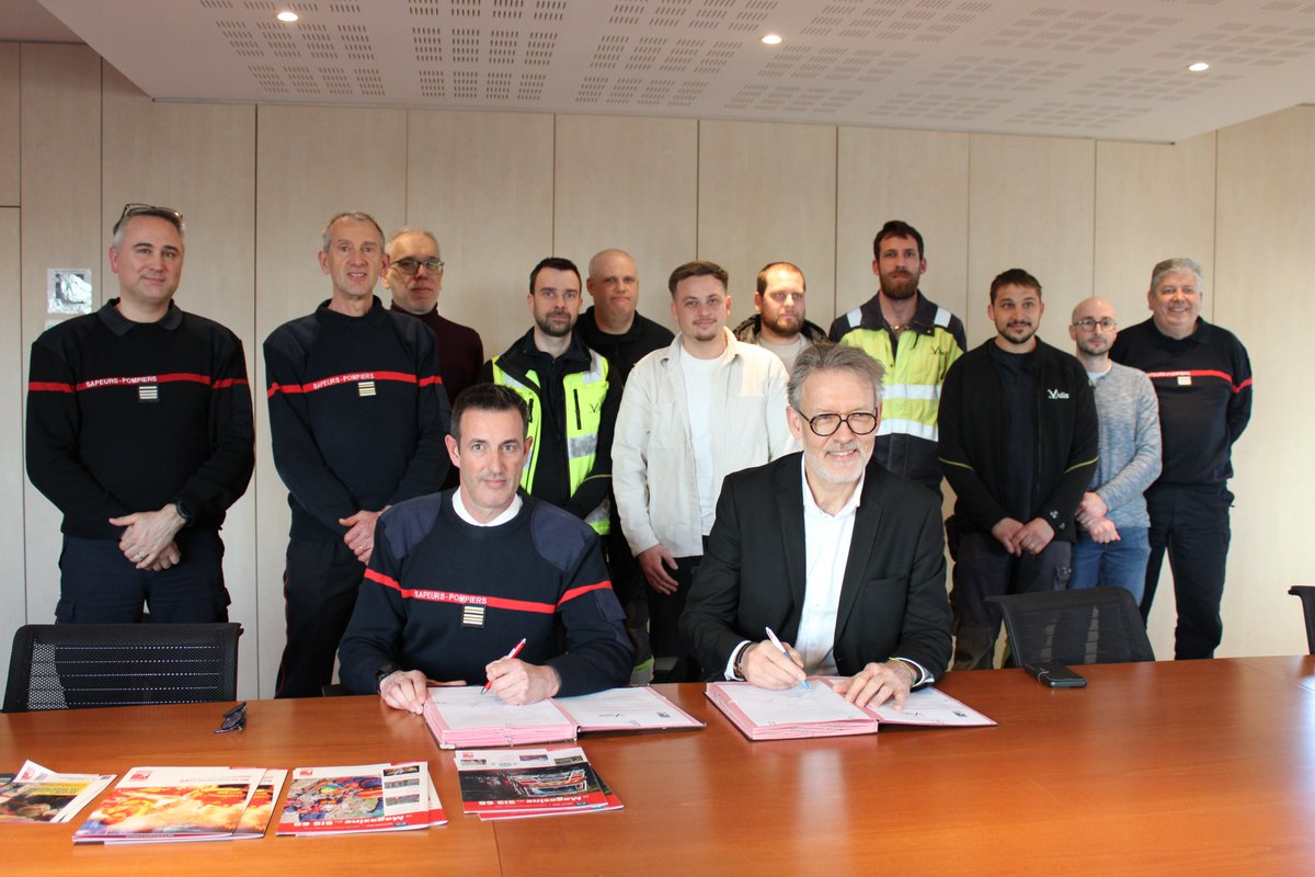 🤝Label employeur partenaire :
VIALIS s’engage pour le volontariat sapeur-pompier ! 

L’entreprise a signé une convention avec le SIS68 pour faciliter la disponibilité de ses 8 SPV. 

Un bel engagement au service de la sécurité de tous. Merci pour ce soutien ! 🙏