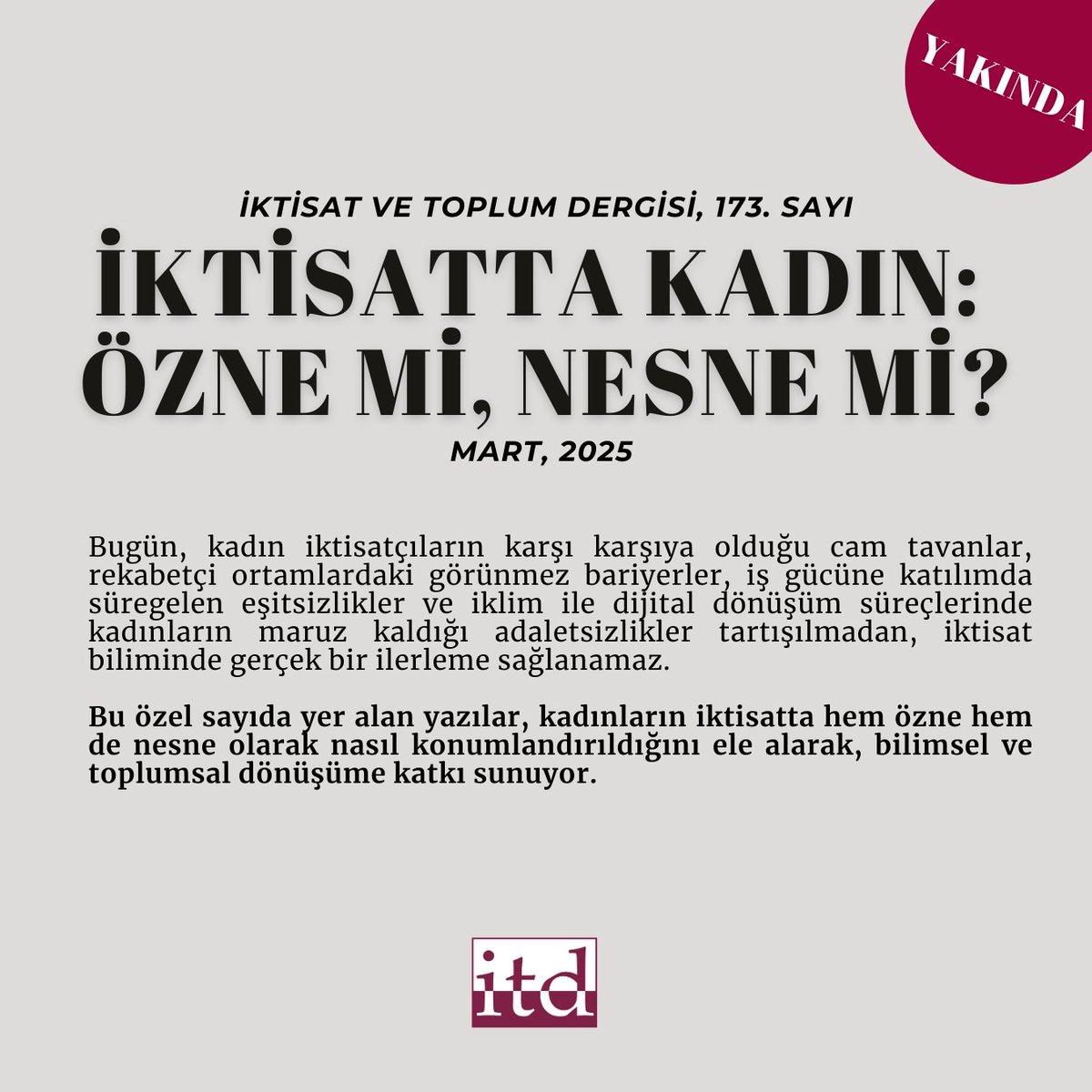 İktisat ve Toplum tweet media