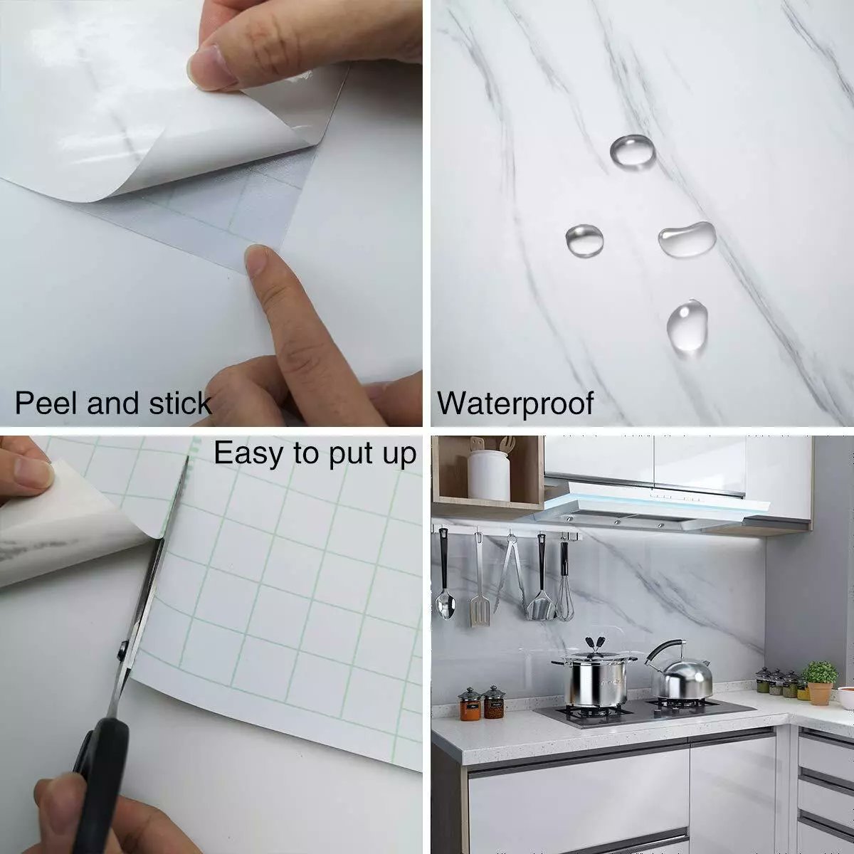 This Marble contact paper is specifically crafted to replicate the appearance of marble and can be utilized for a variety of decorative applications, primarily aimed at enhancing the aesthetics of countertops, kitchen backsplashes, and furniture.