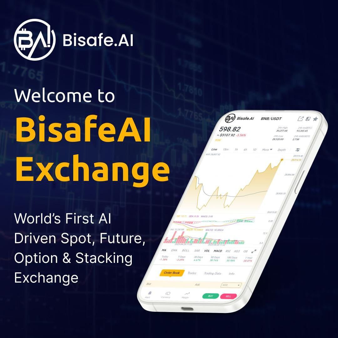 GlNagar16309's tweet photo. World's first AI driven spot future options &amp; stacking exchange #bisafe #BTC #Ethereum #sholana #Dogecoin https://t.co/qWf9eCgd3x
