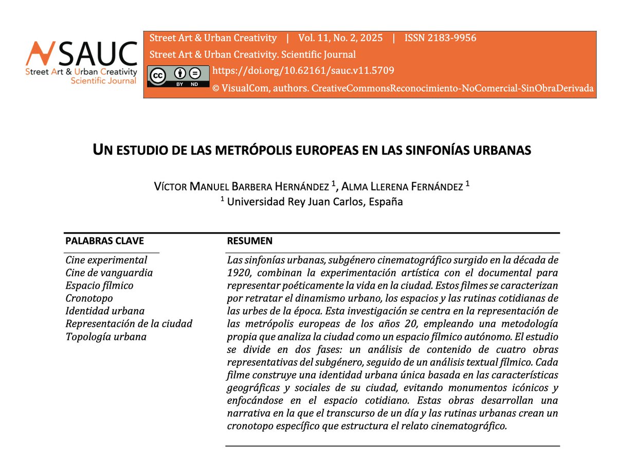 SAUCVISUALCOM's tweet photo. ¿Cómo capturaron las sinfonías urbanas de los años 20 la esencia de las metrópolis europeas a través del cine experimental? https://t.co/RPbAvCNItN https://t.co/UkMBsbtt5t