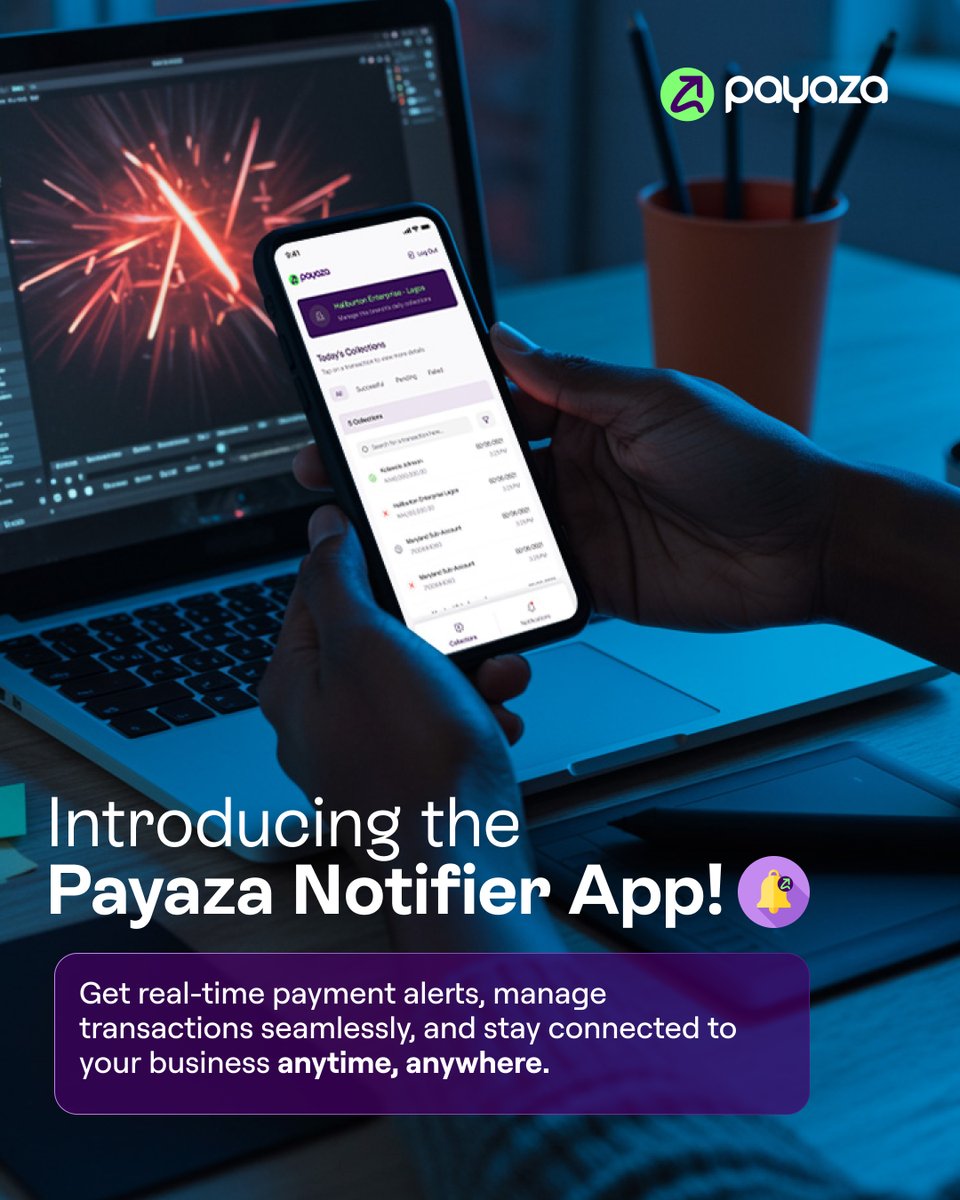 mypayaza's tweet image. Stay on top of your business with real-time payment alerts, seamless transaction management, and instant updates—anytime, anywhere! Never miss a payment notification again.  

📥 Download now and take control of your payments!  

#PayazaNotifier #SeamlessPayments #BusinessOnTheGo…