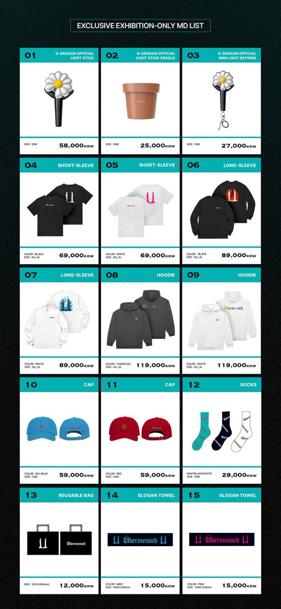 GALAXY has announced the release of G-DRAGON's official merch for