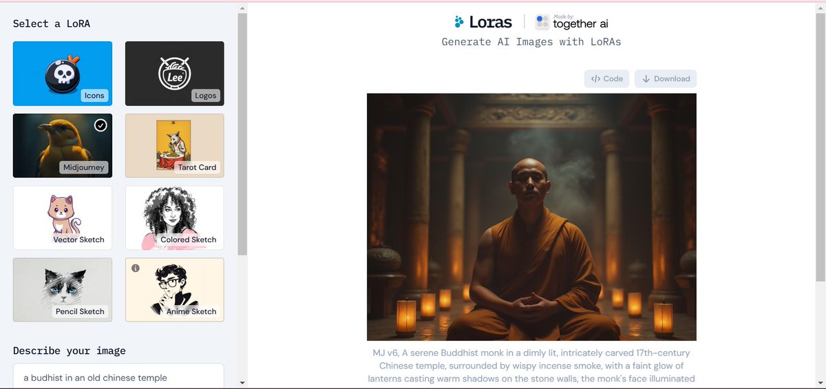 Brian28113101's tweet image. Opensource AI
#TogetherAI
#LlamaCoder #BlinkShot
#Loras