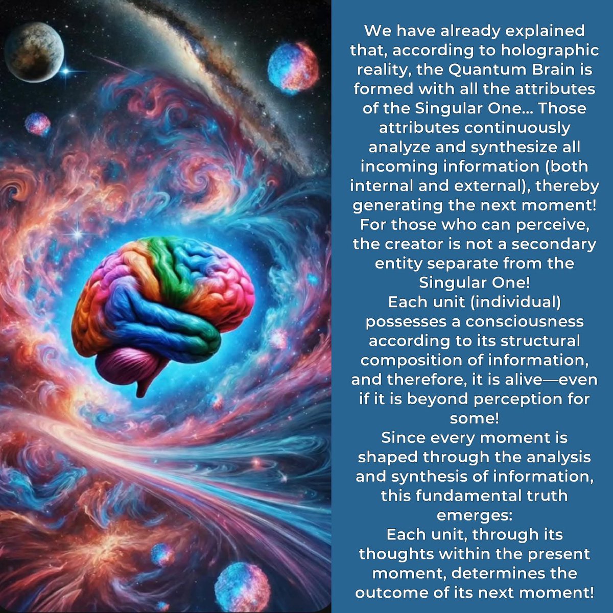 Zeynepgrcn41's tweet image. Each #unit (individual) #possesses a #consciousness according to its structural composition of information, and therefore, it is alive—even if it is beyond perception for some!
👇