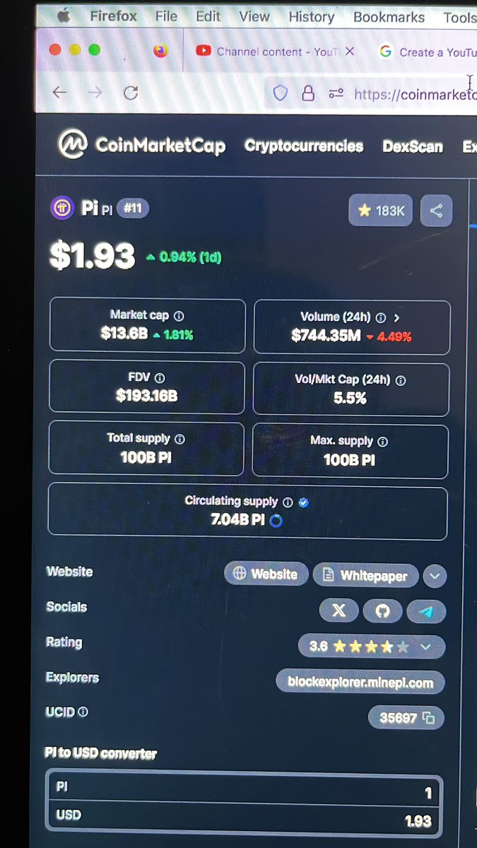 realpirex's tweet photo. The market cap of $pi has increased from $12-$13 billion 

#CoinMarketCap https://t.co/biJv76oRAb