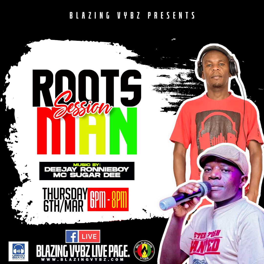 Tune Facebook live  @blazingvybez fom 6pm till 8pm east african time..deejay Ronnieboy and Mc Sugar dee.